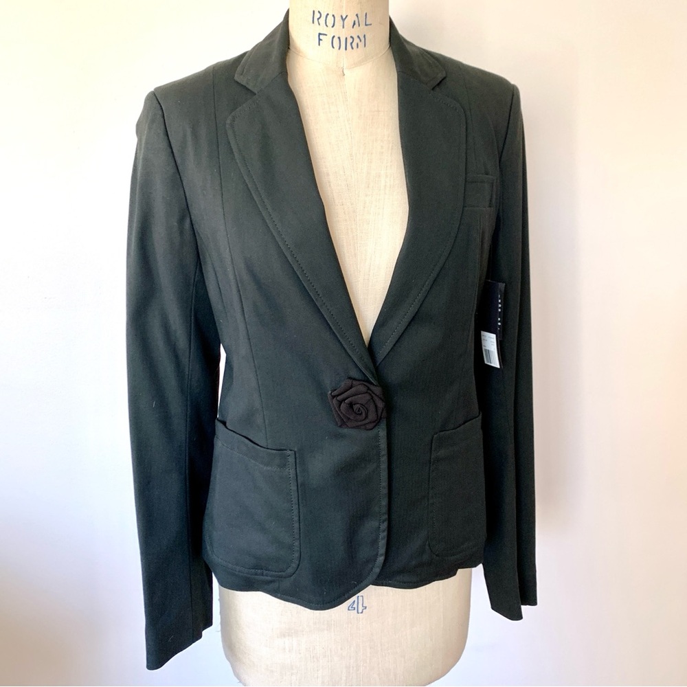 Marc Jacobs Black Blazer Rosette Snap Front NWT